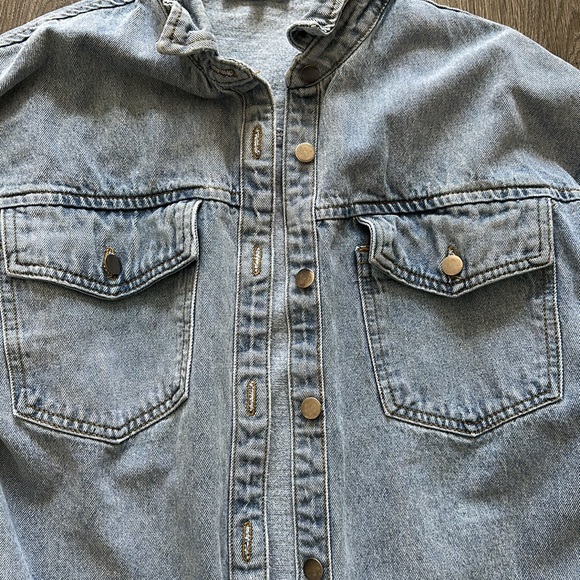 Piper & Scoot lauv denim shacket, size small - Picture 2 of 5